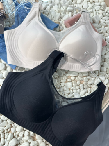 İthal Lazer Kesim Sütyen Siyah-Gri