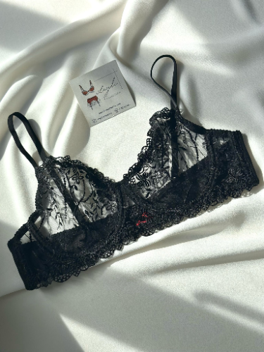 Elfida Siyah Büyük Beden C Cup Brode Takım