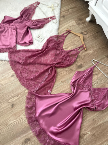 Büyük Beden Gül Kurusu Çeyiz Seti