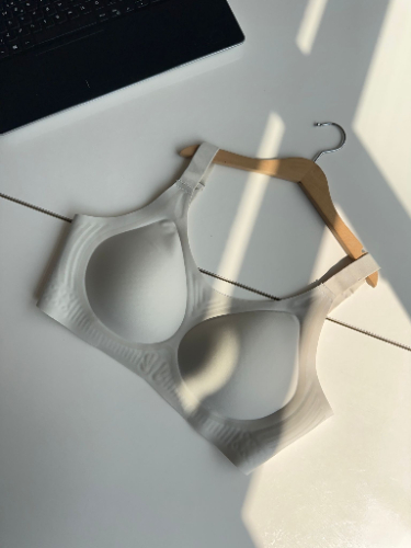 Kabartma Desenli İthal Lazer Kesim Toparlayıcı Sütyen /Gri