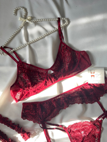 Bordo Jartiyerli Fantezi Takım