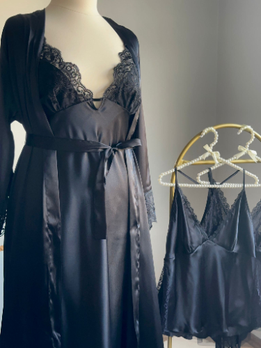 Siyah Sabahlık Seti / 6 Parça