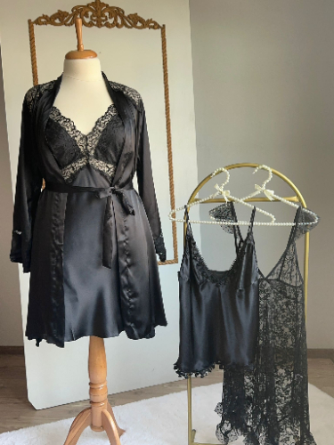 Siyah Çeyiz Seti / 8 Parça