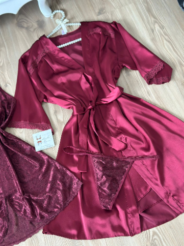 Bordo Kısa Sabahlık