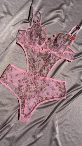 Belinda C cup Bodysuit / Pembe